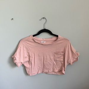 Ardene Basics Size S Pink Crop Top
